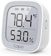 TP-Link Tapo Smart Temperature and Humidity Monitor, 2.7" E-Ink Display, Swiss-Made Sensor, Real-Time Notification, Visual Graphics, Requires Tapo Hub, White, T315