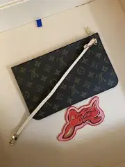 Louis Vuitton Neverfull MM Monogram In Beige POUCH-Auth