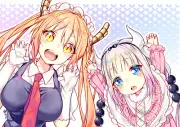 Anime kobayashisan chi no maid dragon kanna kamui tohru Play Gaming Mat Desk