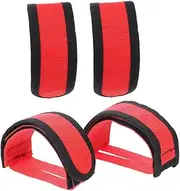 INOOMP 2 Pair Adjustable Bike Pedal Straps Slip Bicycle Toe Clips for Adults Fit for Various Bicycle Lightweight and Secure Design for Enhanced Cycling Performance