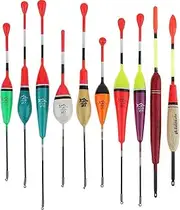 10 Pieces Fishing Bobbers Unweighted Floats Foam Large & Small Red Fishing Floats for Fishing Bobbers Floats, Fishing Bobber Set Bobbers