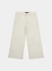 GUESS White Denim Culotte Pants Size: 14, Cotton