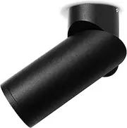 KYOTECH Surface-Mounted Spotlight, Black, Aluminium, 58mm Diameter, 160mm Height, GU10 Socket, LED, Warm White, 5W, Touch Control, Indoor, Living Room, Spotlight