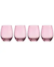 Godinger Set of 4 Veneto Ballet Stemless Wine Glasses