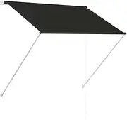 vidaXL Retractable Awning Outdoor Garden Sunshade Canopy Tent Shelter Marquee Gazebo 100x150cm Anthracite