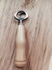 Wooden Hand Turned One Of a Kind Cherry wood Bottle Opener Handmade In USA