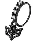 Nose Ring Hoop ring spider web dangle 316L surgical steel