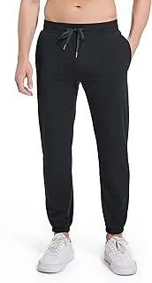 [AbleTree] Athletic Jogger Pants for Short Men 27" Inseam Stretch Quick Dry Active Pants with Back Zip Pockets