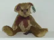 Kipper 10" Bearington Brown plush teddy bear with burgundy bow new MWMT 1330