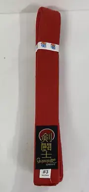 New Gladiator by ProForce Red Karate Judo Belt Martial Arts Size #3