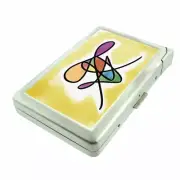 Abstract Art Em2 Cigarette Case with Built in Lighter Metal Wallet