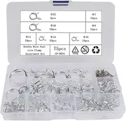 Complete 75pcs Dual Wire Hose Clamp Clamp Water Clip for Industrial Automotive Marine Needs