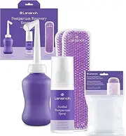 Lansinoh Postpartum Essentials Recovery Bundle for Baby Showers, Purple, 3 Piece Set