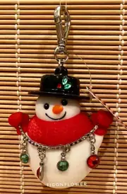 Bath & Body Works Pocketbac Hand Sanitizer Holder Light Up Gem Snowman