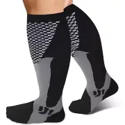 1-3Pairs Plus Size Compression Socks 15-25mmHg For Men Women 2XL-7XL
