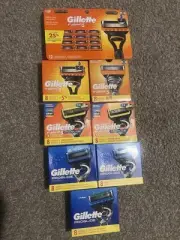 Gillette Fusion Razorblade refill cartridges x8 +(LOT 8)Proglide blades
