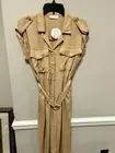 Jolie & Joy Sz M Tan Light Brown Jumpsuit NWT Short Sleeve