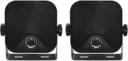 4 Inch 100W Marine Waterproof Speakers Heavy Duty Box Surface Mount Outdoor for Pool Truck Car Tweeters