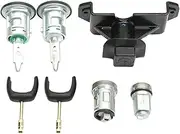 Complete Lock Set Bonnet +2 Horseshoe Door Keys Fit for Ford Transit MK7 06-11 (Color : Black)