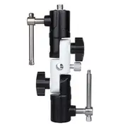 Camera Holder Bracket 3 Independent Adjustable U-Shaped Flash Holders Integrated Metal Base Black