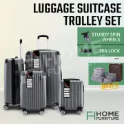 Grey 4PCS Luggage Set TSA Lock Suitcase Hard Case Lightweight Travel Bag Trolley