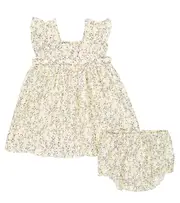 [Bonpoint] Bonpoint Baby Alexandrina dress and bloomers set M 24 white