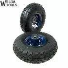 10" 2pcs 16mm single hub Hand Trolley Pneumatic or solid Wheels Cart Wheelbarrow