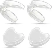 Pack of 2 Face Masks Gum Shield, Sports Mouth Guard with Mouth Guard Box, Adult Sports Mouth Guard, for All Full Contact Sports Including Rugby, Boxing, Martial Arts, Hockey, MMA, Taekwondo