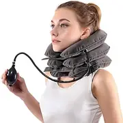 Cervical Neck Traction Device for Instant Neck Pain Relief - Inflatable Adjustable Neck Stretcher Neck Support Brace, Best Neck Traction Pillow for Home Use N