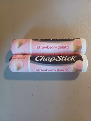 CHAPSTICK STRAWBERRY GELATO Flavor Lip Balm Lot of 2 New & Sealed HTF