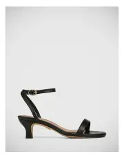 [Wittner] Jo Croc Embossed Leather Kitten Heel in Black