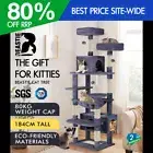 BEASTIE Cat Tree Tower Scratching Post Scratcher Condo House Furniture Grey 184