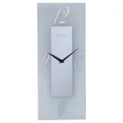 Elegant NeXtime's Dali Frosted Glass Silent Rectangular Wall Clock (8X20inches)