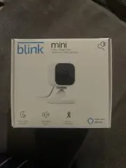 Blink Mini Outdoor Plug-In HD Smart Security Camera Two-Way Audio Alexa-enabled