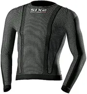 KPR-TS2TSBC-6Y Kids Long T-Shirt, SIXS Carbon Fiber, Black Carbon, Kids Line (6 Years)