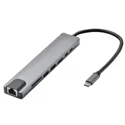 8-In-1 USB C Hub Type C to HDMI-compatible RJ45 Ethernet USB 3.0 Ports SD/TF Card Reader USB-C PD Power Delivery for MacBook Pro