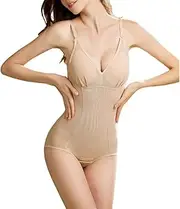 [Generic] Women Sexy Body Shapewear Slimming Underwear Bodysuit with Chest Pads Tummy Smooth Shaper Buttocks Lifter
