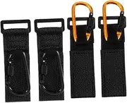 MOBUTOFU 4pcs Stroller Hooks Non Slip Bag Clips for Diaper Bags Lightweight Pushchair Hanger Accessories Secure Grip Shopping Cart Organizer for Parents The Go