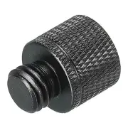 Black 3/8 Female to M10 Male Mic Stand Adapter, Camera Screw Thread, Durable