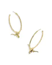 Kendra Scott Longhorn Removable Charm Hoop Earrings