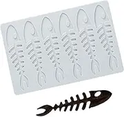 Leadigol Fish Shape Lace Silicone Mould,Hollow Fishbone Candy Mould,Chocolate Molds Silicone Fondant Lace Pad Cake Mould Clay Mould for Sugarcraft Chocolate