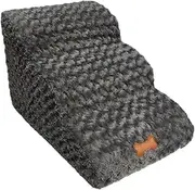 Stairs - Ramp Step Dog Stairs, Flannel Foam Bed Stairs | Dog Ladder Pet Stairs, Carpeted Pet Stairs, Folding Pet Stairs Ramp Ladder for Cats, Dogs, Beds, Sofa, Home Living Room