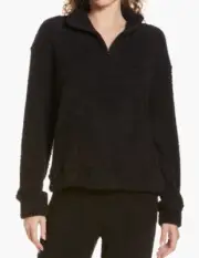 Honeydew Intimates Comfort Queen Quarter Zip Pullover Black Size Medium