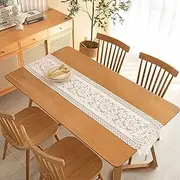 Svidza Lace Table Runner with Elegant and Intricate Floral Pattern - Versatile Decorative Dining Table Centerpiece for Weddings, Holidays & Everyday Use, Durable Washable Home Decor 182×33cm (72"x13")