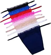 [WuWoWo] 8Pcs Lady Lace Clip-on Mock Camisole Bra Insert Overlay Modesty Panel Vest