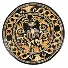 36" Marble Coffee Console Table Top Semi Precious Stones Inlay Hallway Decor