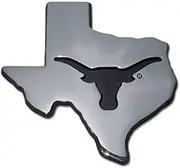 The University of Texas Longhorns Premium Metal Auto Emblem (State Shaped (Debossed))