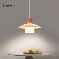 在飛比找蝦皮購物優惠-Dreamy 日式實木吊燈 北歐吊燈LED吊燈 餐廳吊燈餐桌