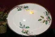 Lenox Holiday Nouveau White 13" Oval Serving Platter Brand NEW with tags USA