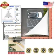 Custom 18' x 22' Triangle White Sun Shade Sail - 95% UV Protection & Heavy Duty